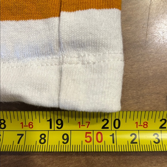 Madewell Striped Button-Sleeve Turtleneck Top XS Rich Amber Mustard Cotton
DD - Picture 9 of 12